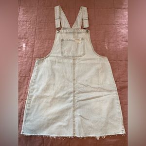 Target overall dress size medium light wash blue distressed